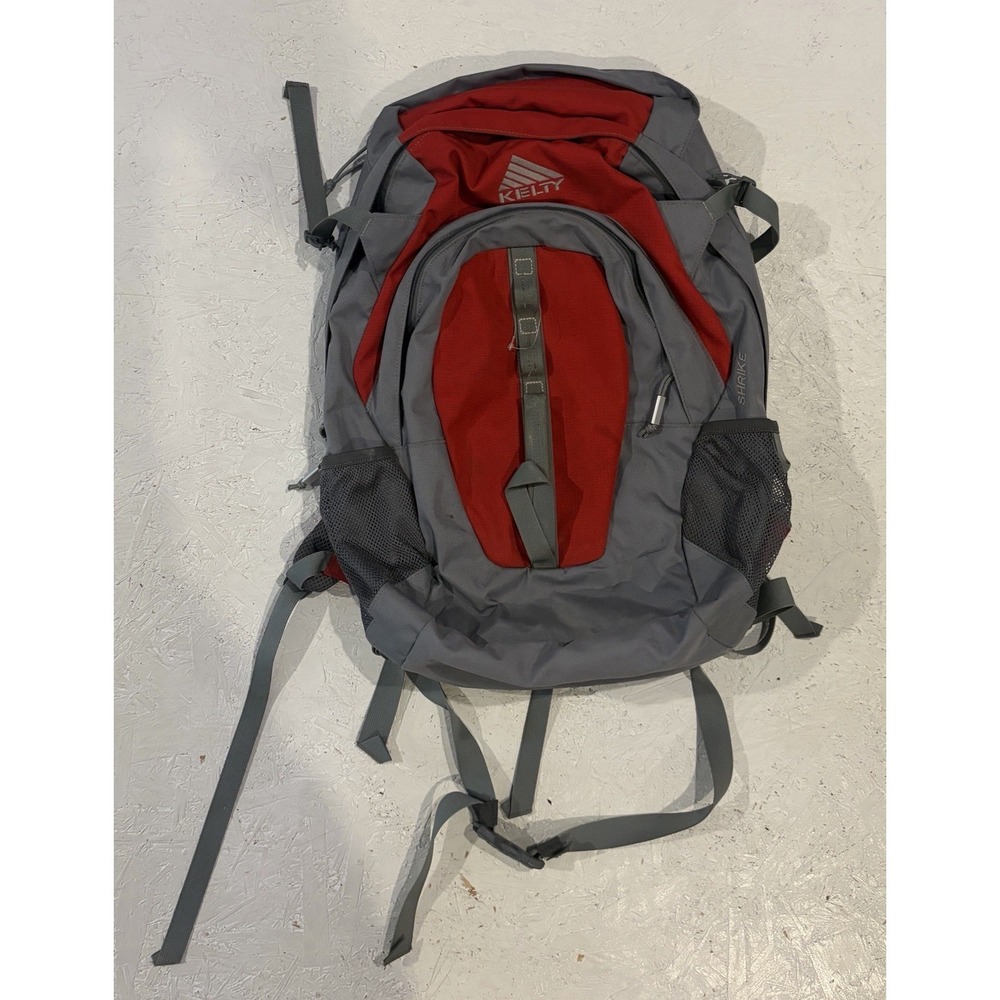 Kelty Shrike 32 Java Backpack Red Gray Hiking Outdoors Pockets Zippers